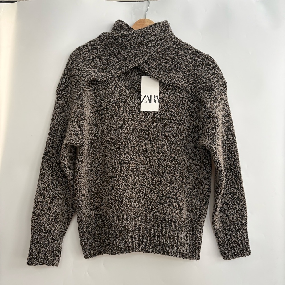 NWT Zara Cutout Turtleneck Knit Sweater - Picture 3 of 7